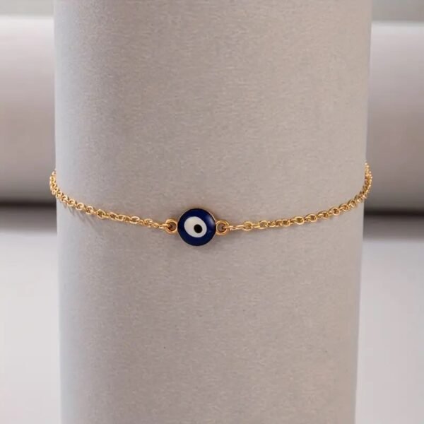 1pc Pulsera De Tobillo De Cadena Delgada Con Forma De Ojo