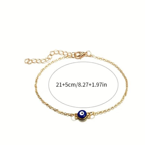 1pc Pulsera De Tobillo De Cadena Delgada Con Forma De Ojo