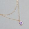 Collar doble cadena con dije de ojo turco