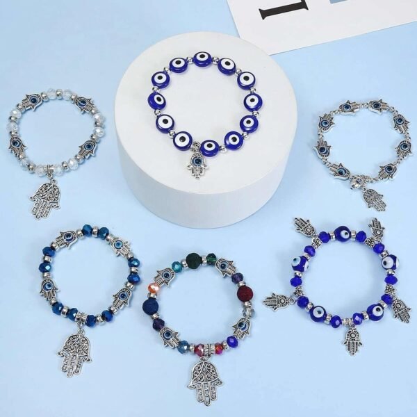 Pulsera de ojo turco y mano de fatima