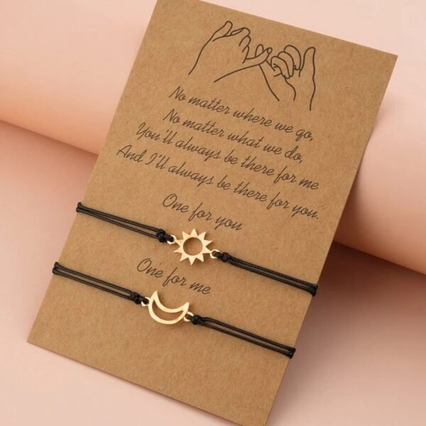 Pulsera ajustable luna y sol