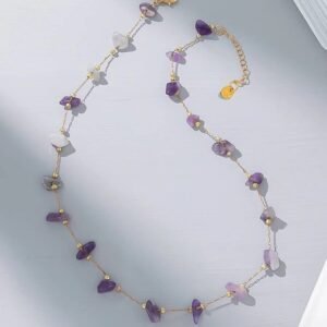 Collar con piedra de amatista