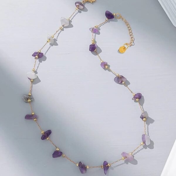 Collar con piedra de amatista