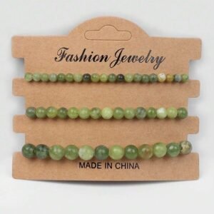 1044_-1.jpg 3pcs/set Pulseras de piedra natural de jade