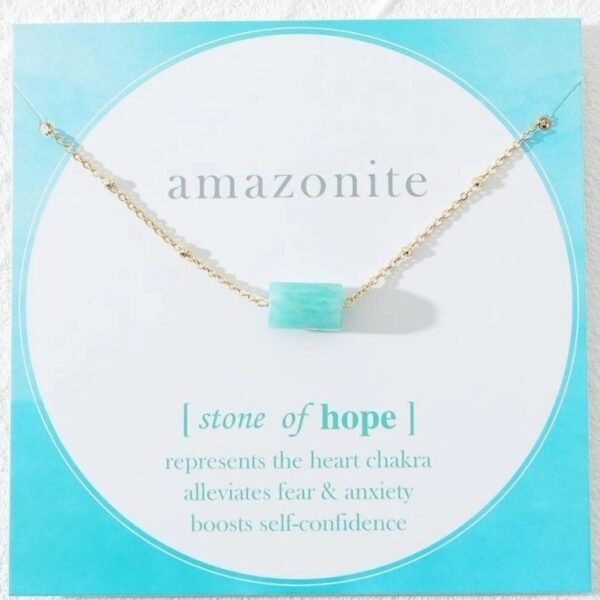 Collar de piedra de amazonita