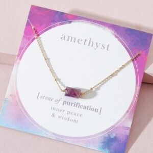 Collar de piedra de amatista