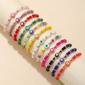 Pulsera con ojo turco y cristales