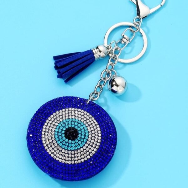 Llavero con diseno de ojo turco on imitacion de diamante