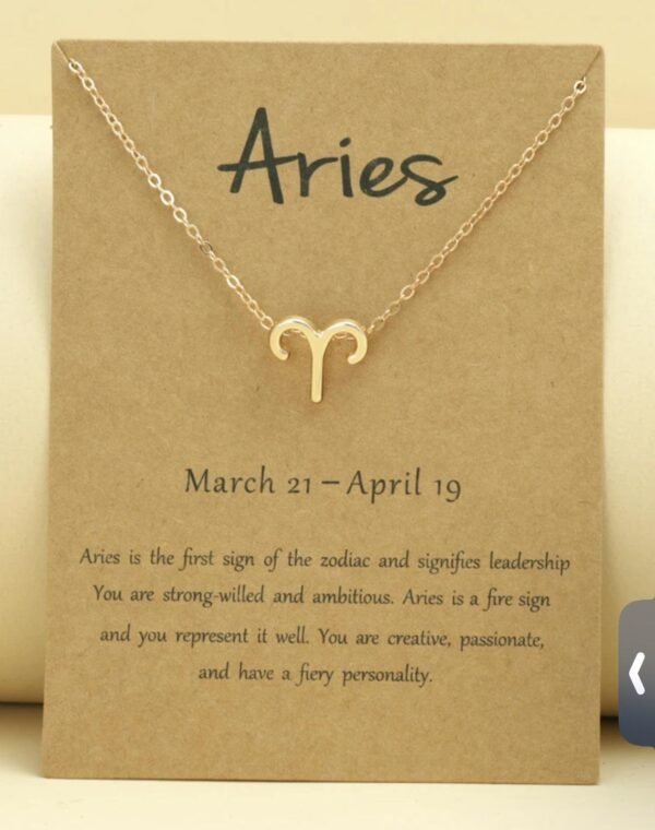 Collar con simbolo del zodiaco aries