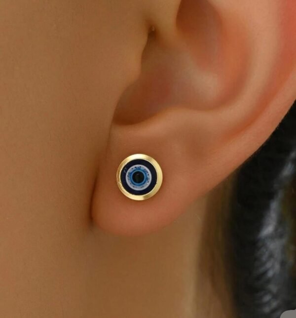 Pendiente ojo turco azul