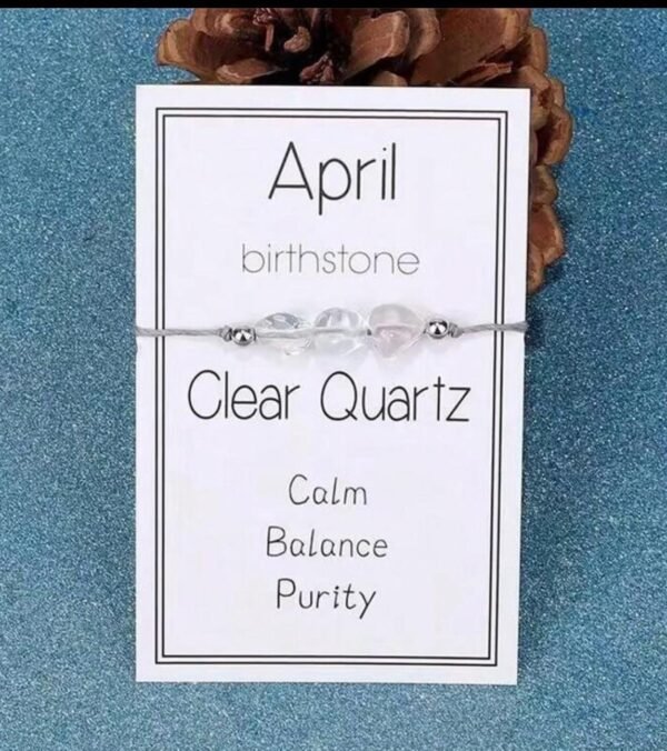 Pulsera con la piedra de nacimiento Abril