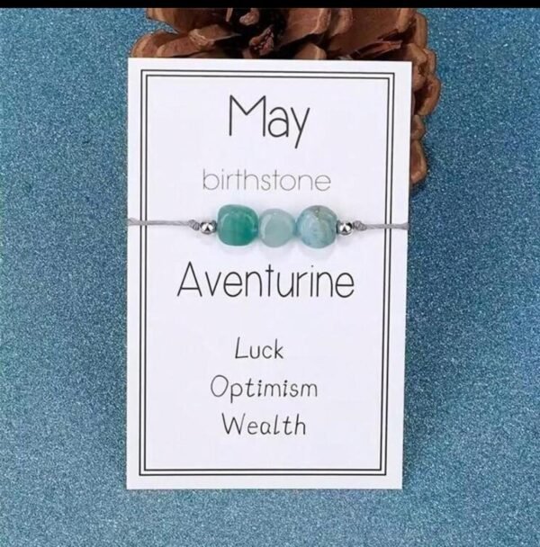 Pulsera con la piedra de nacimiento Mayo