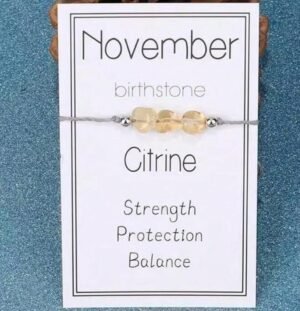 Pulsera con la piedra de nacimiento Noviembre