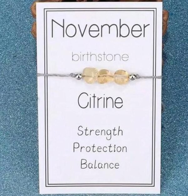 Pulsera con la piedra de nacimiento Noviembre