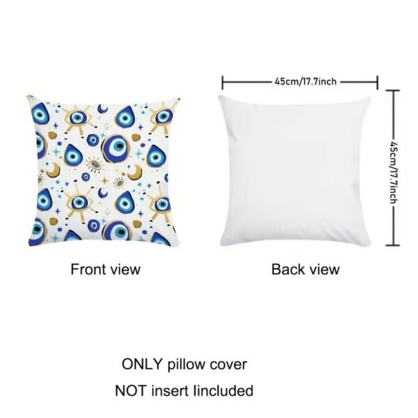 4004_2-1.jpg Juego de 2 fundas de cojín estilo bohemio - Estampado de Ojo Turco y Luna Dorada