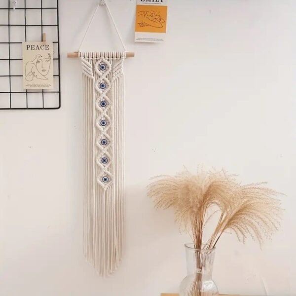 1pc Hecho A Mano Macrame Colgante De Pared Tapiz Decoración