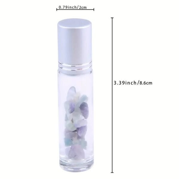 4011_3-1.jpg 10 Uds Botella De Rodillo De Vidrio Con Bolas De Piedras Preciosas para embalaje de perfume y aceites