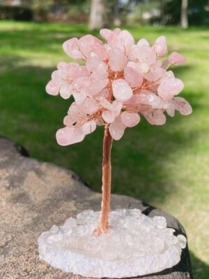 Arbol de cristal de Cuarzo Rosa