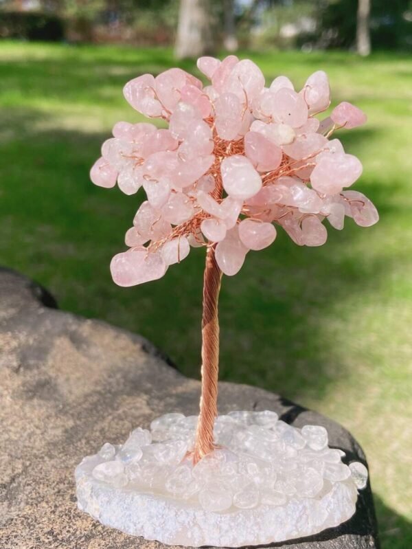 Arbol de cristal de Cuarzo Rosa