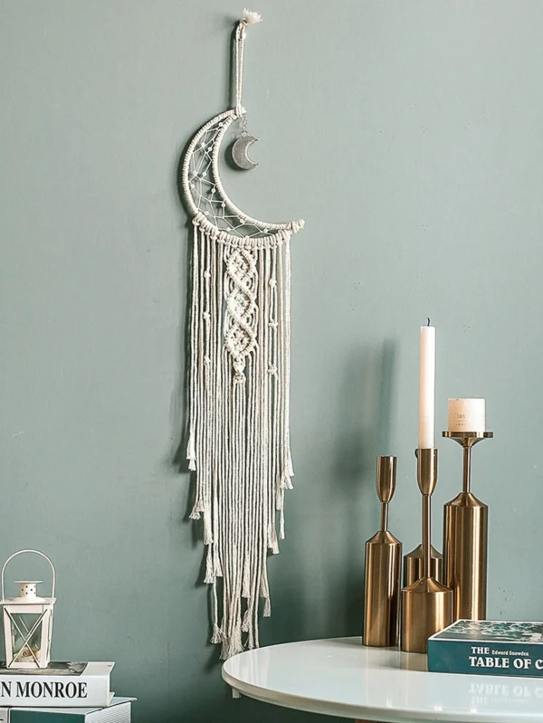 Atrapasueno bohemio en macrame